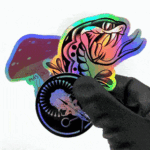 Pack 100 pegatinas holográficas personalizadas