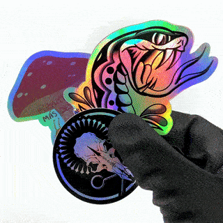 Pack 100 pegatinas holográficas personalizadas