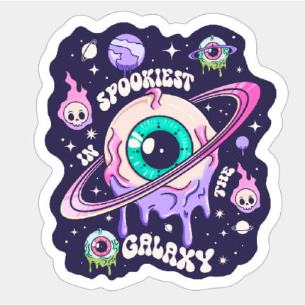 Spookiest in the galaxy halloween sticker