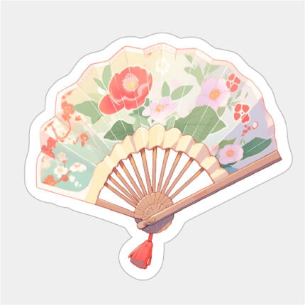 Tessen Sensu Fan Japanese Sticker