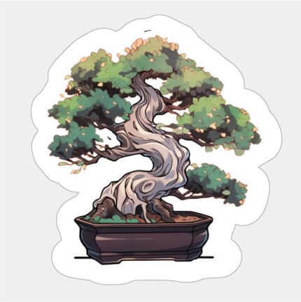 Autocolante de bonsai japonês