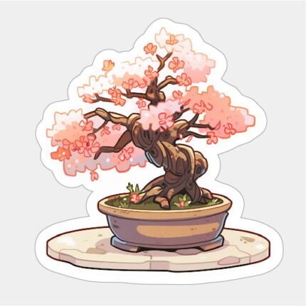 Autocolante de bonsai japonês