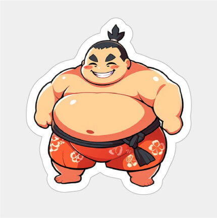 Sumo pegatina japonesa