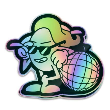 50 stickers holográficos (8 cm)